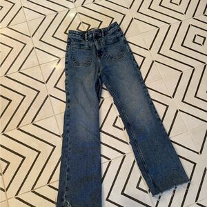 Zara Dark Blue, Flared, Cropped Jeans